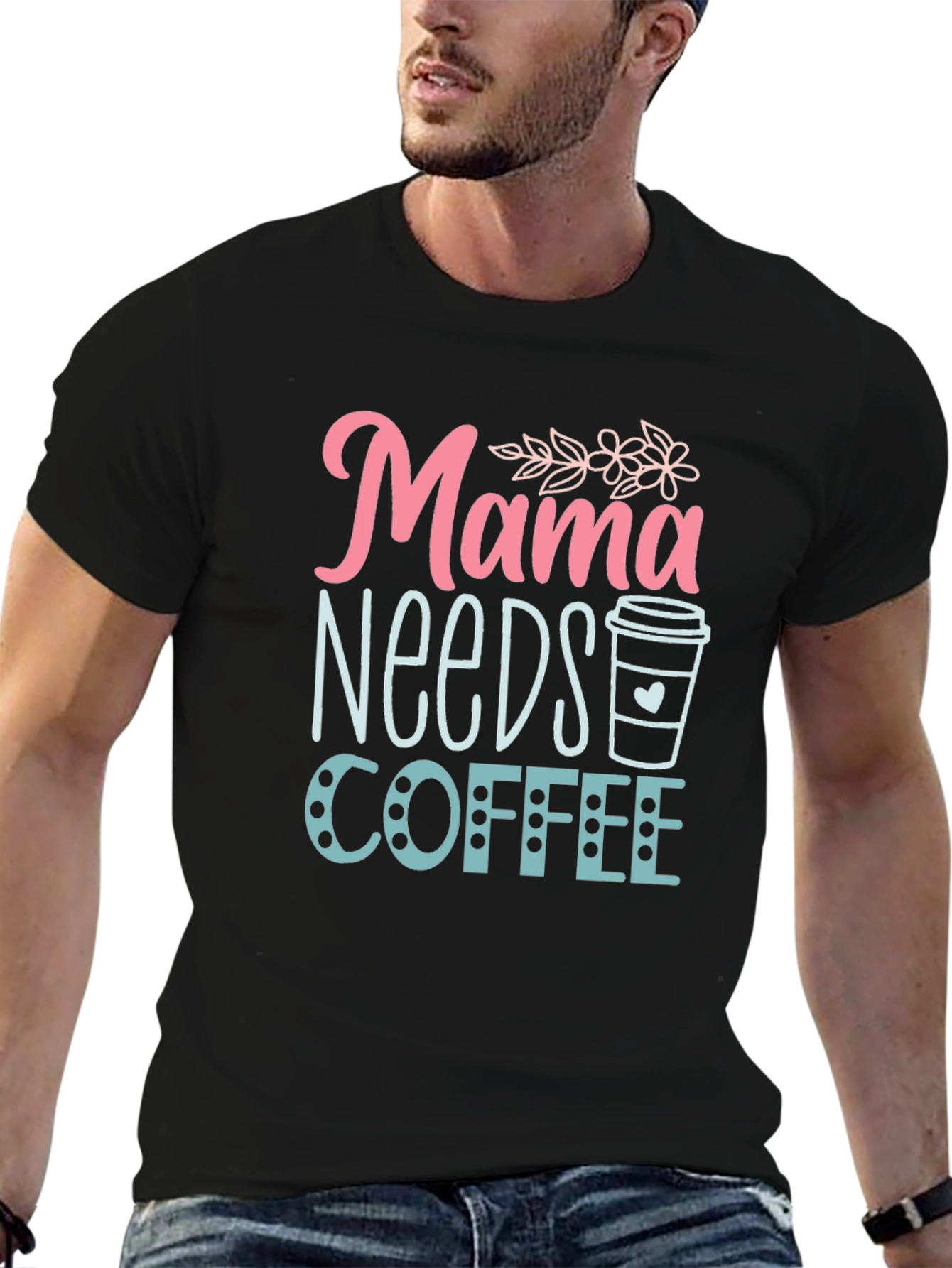 Mama Needs Coffee T-Shirt - Soft Black Tee