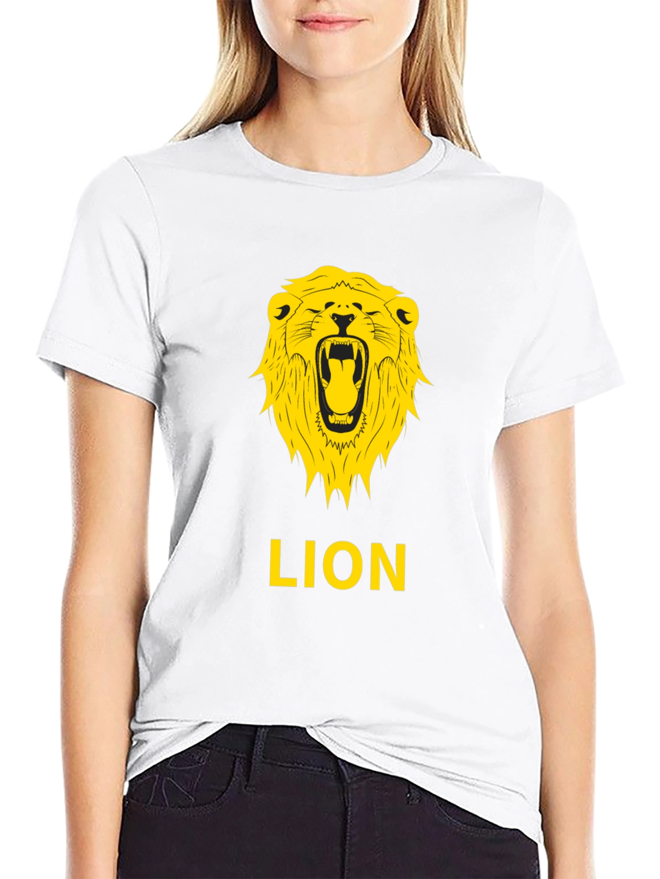 Lion Graphic Tee - Bold Black T-Shirt