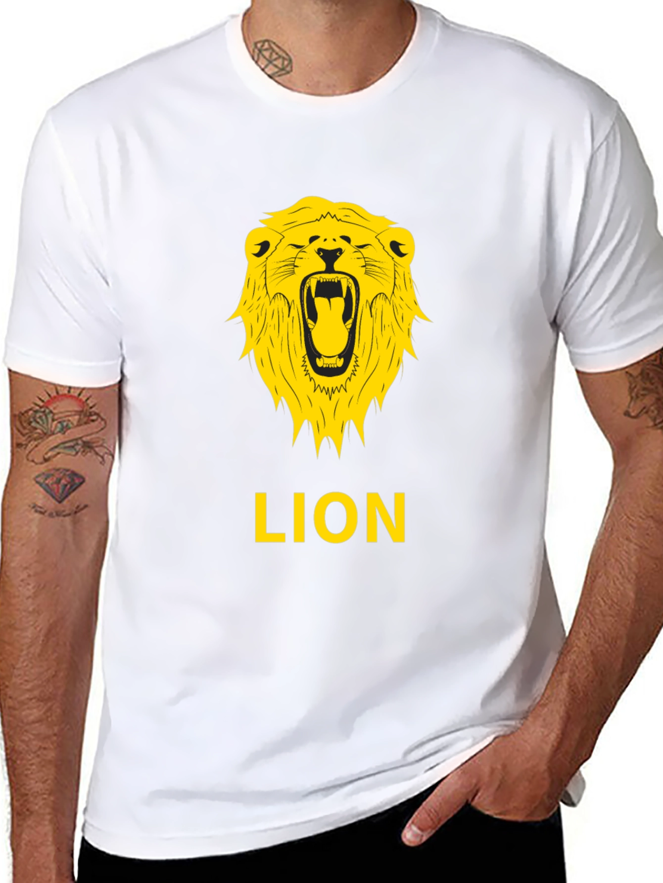 Lion Graphic Tee - Bold Black T-Shirt