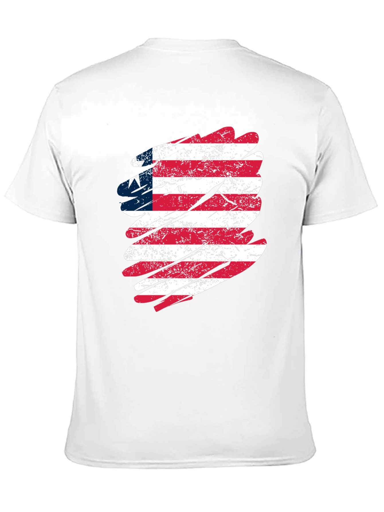 Liberia Flag Graphic Tee - Distressed Style