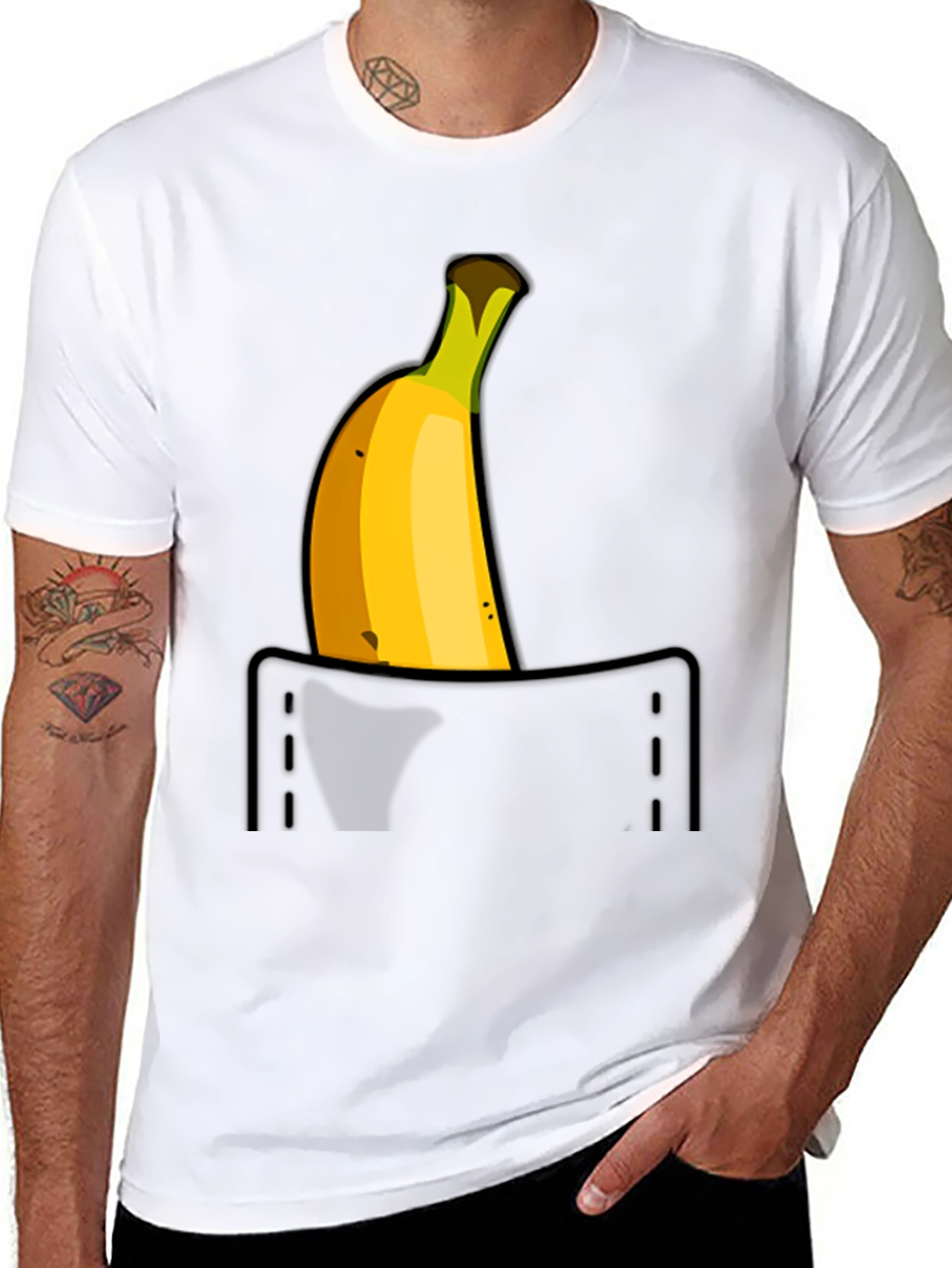 Banana Pocket Graphic T-Shirt