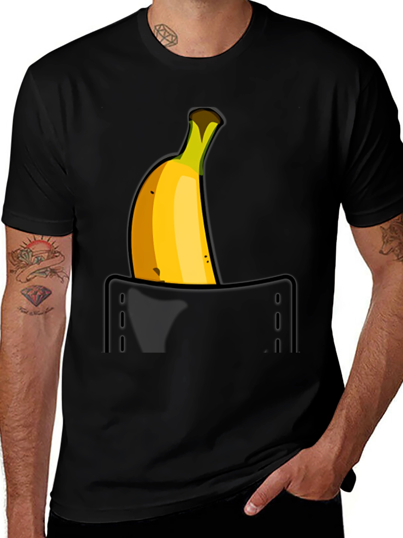 Banana Pocket Graphic T-Shirt