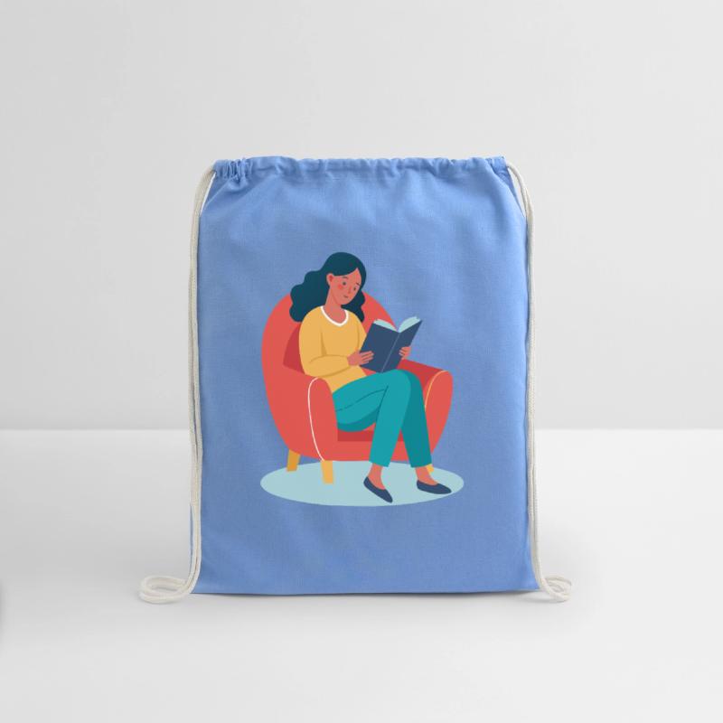 Woman Reading in Armchair Illustration