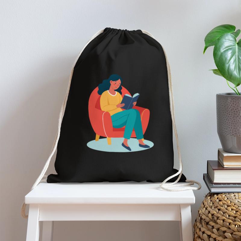 Woman Reading in Armchair Illustration