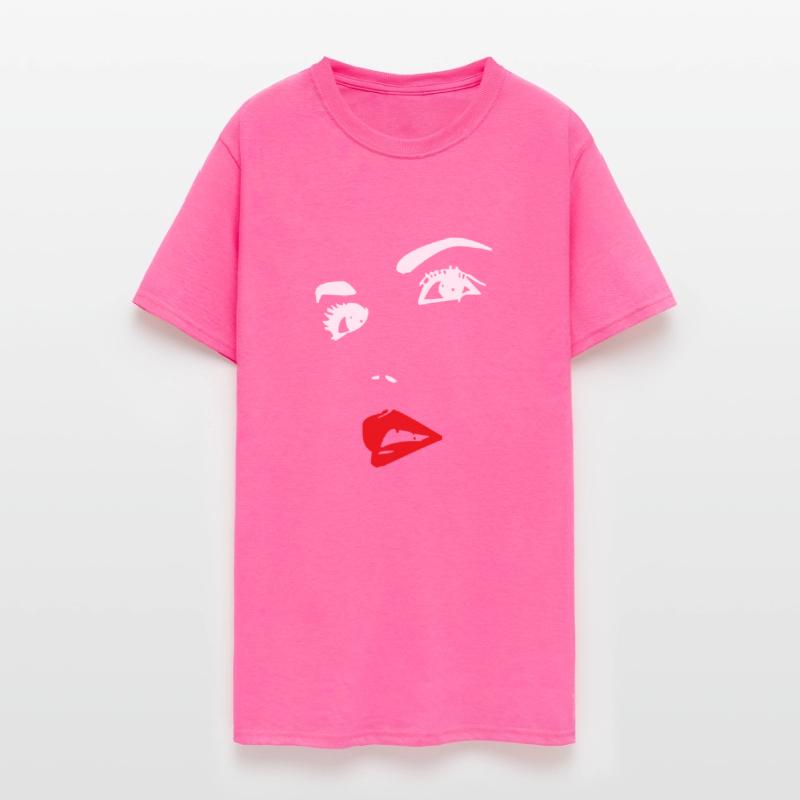 Women face with red lips