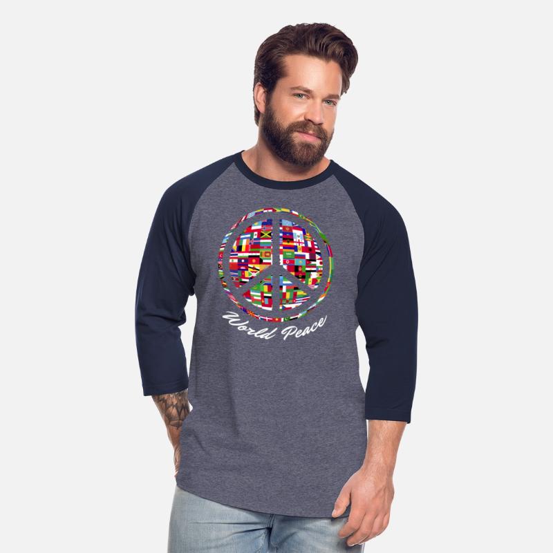 World Peace Sign Flags of Nations International