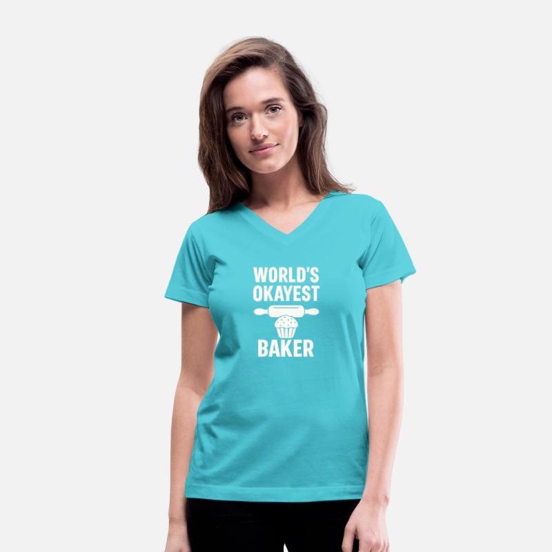 World’s Okayest Baker – Funny Baking Gift Shirt
