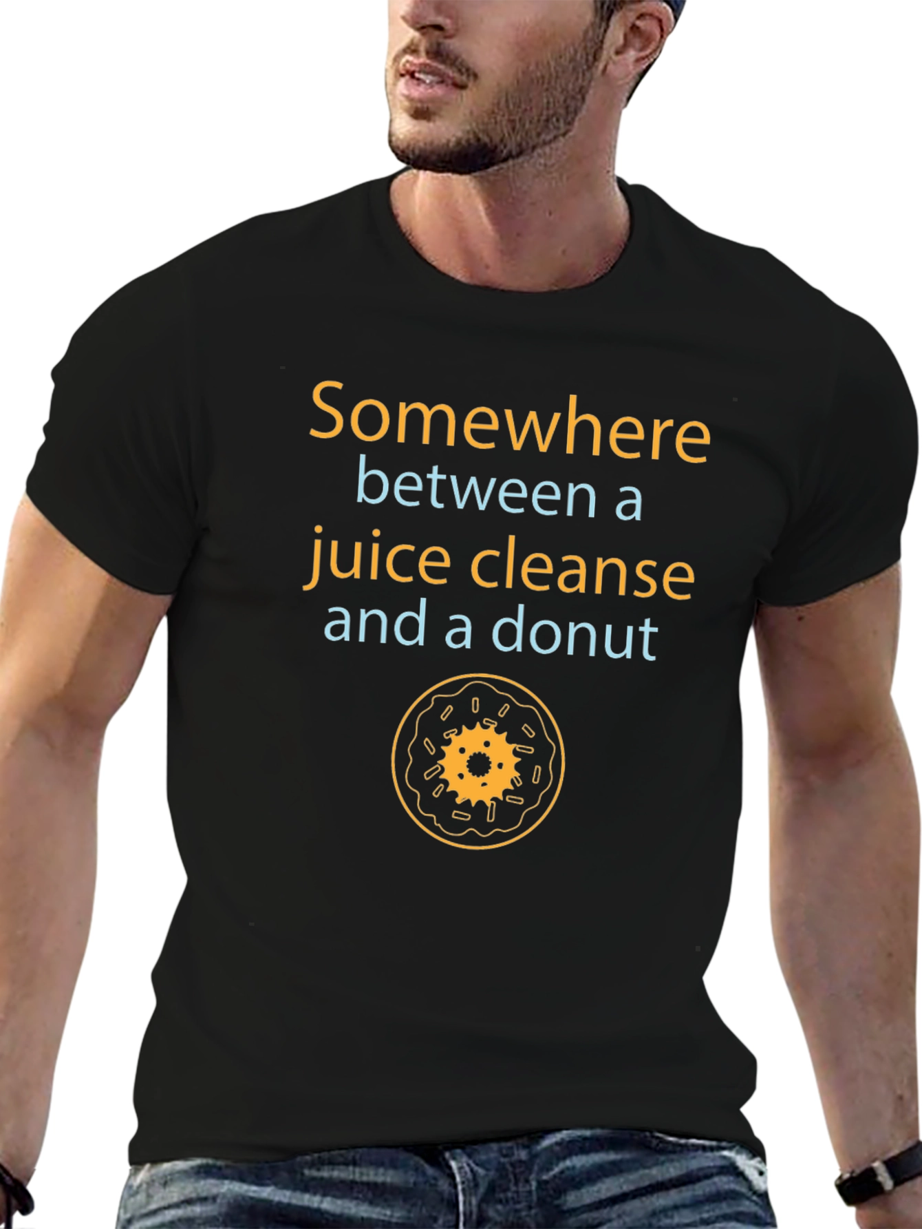 Juice Cleanse & Donut T-Shirt - Funny Foodie Tee