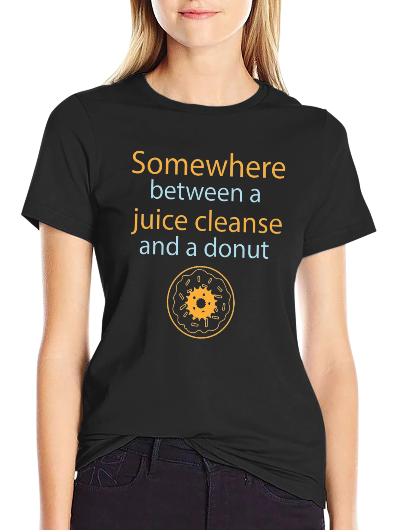Juice Cleanse & Donut T-Shirt - Funny Foodie Tee
