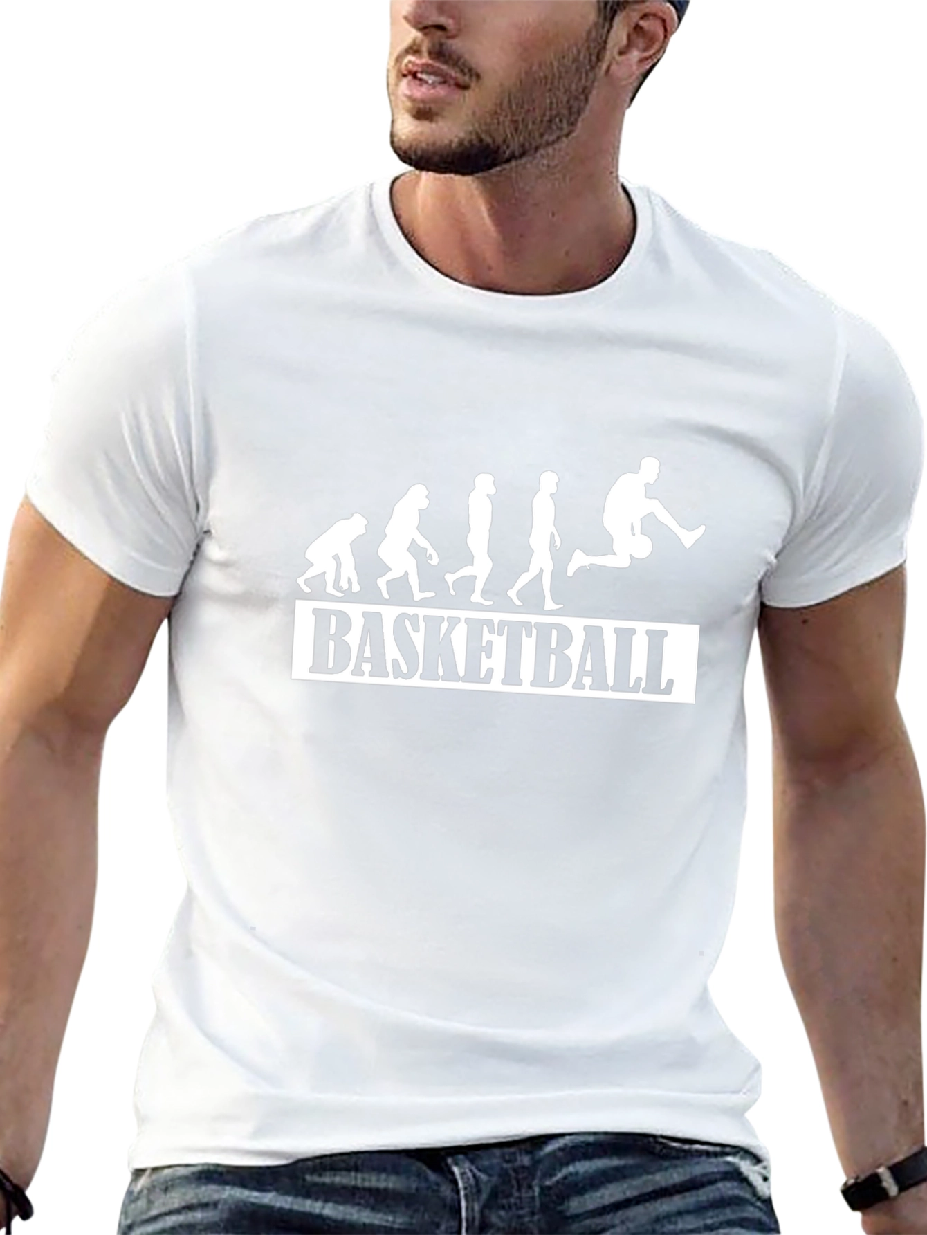 Basketball Evolution T-Shirt - Black Graphic Tee