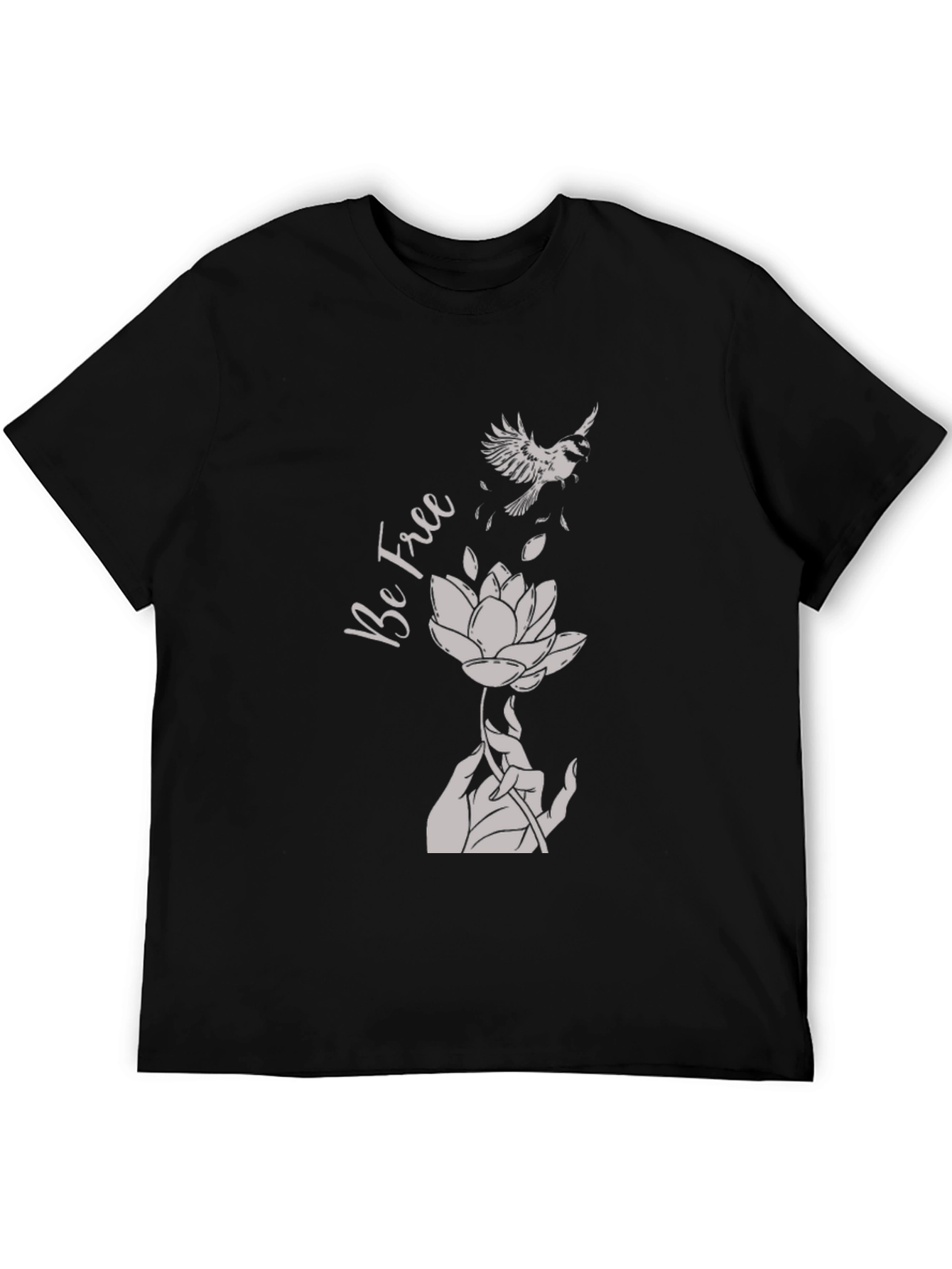 Be Free Graphic Tee - Bird & Lotus Design