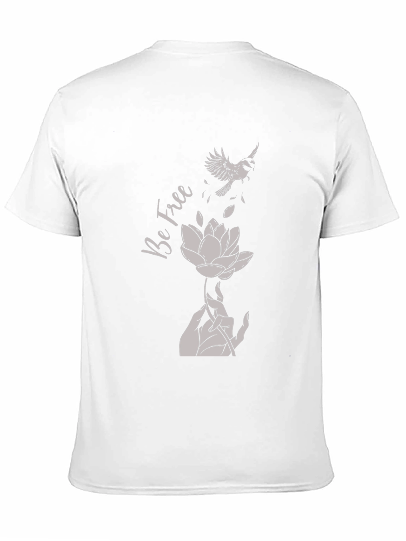 Be Free Graphic Tee - Bird & Lotus Design