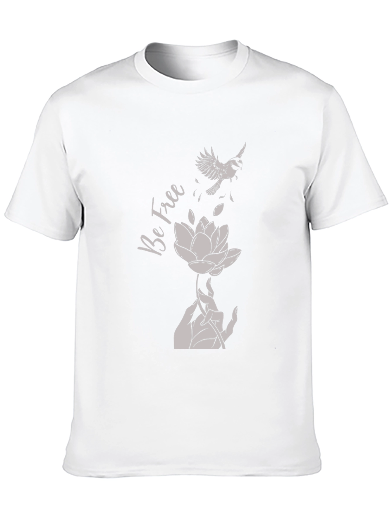 Be Free Graphic Tee - Bird & Lotus Design