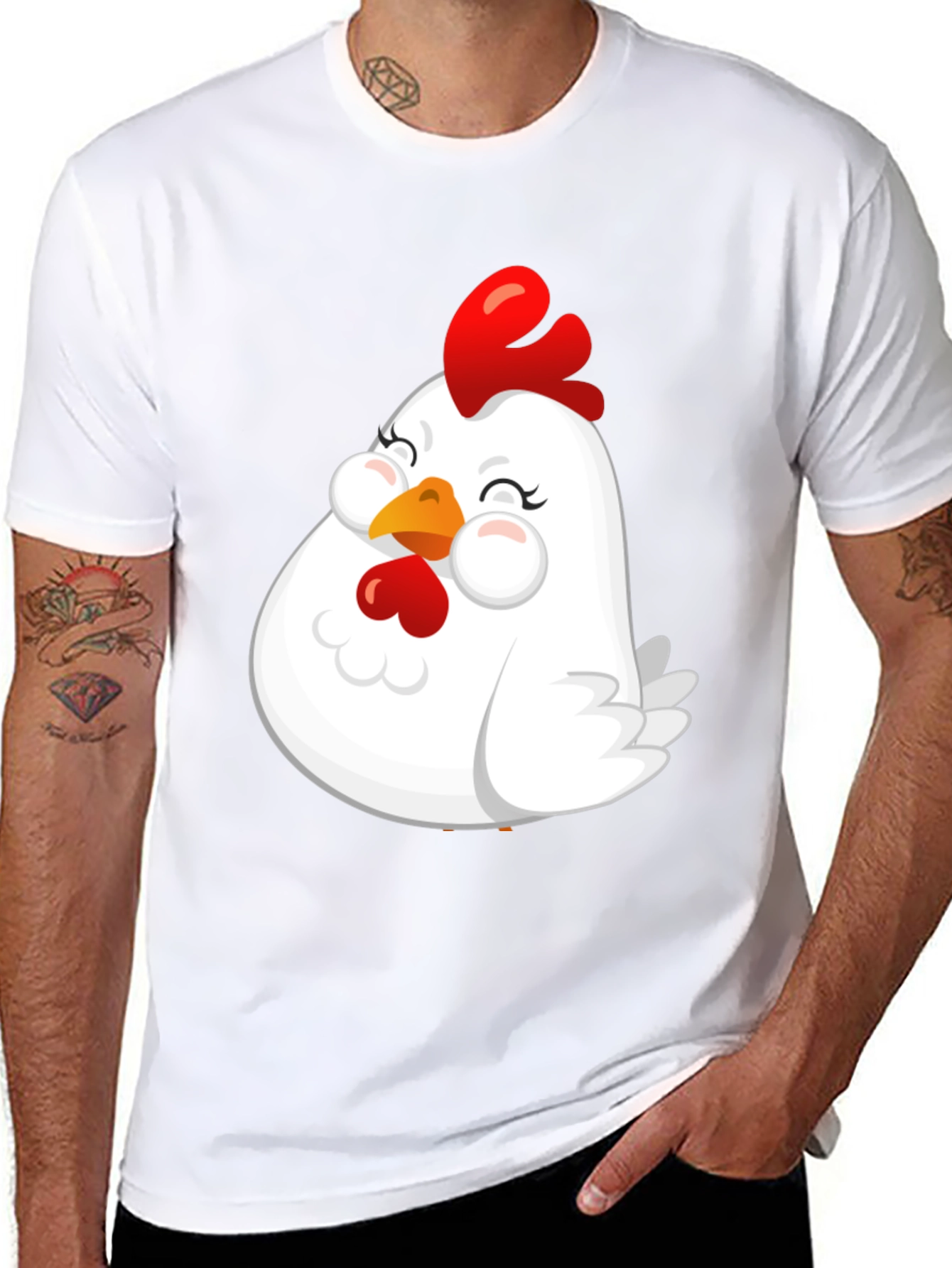 Cute Chicken Graphic T-Shirt - Soft Cotton Blend