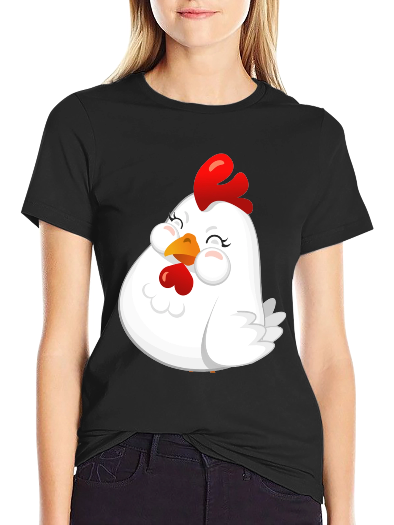 Cute Chicken Graphic T-Shirt - Soft Cotton Blend