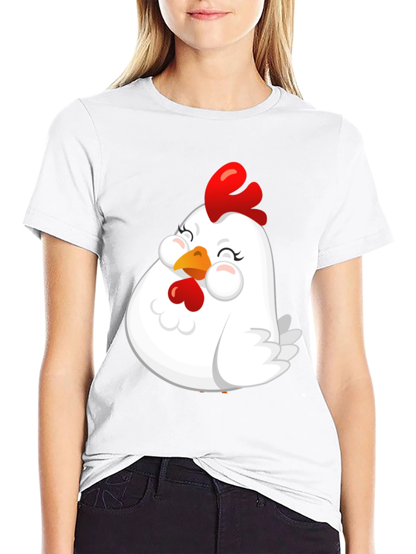Cute Chicken Graphic T-Shirt - Soft Cotton Blend