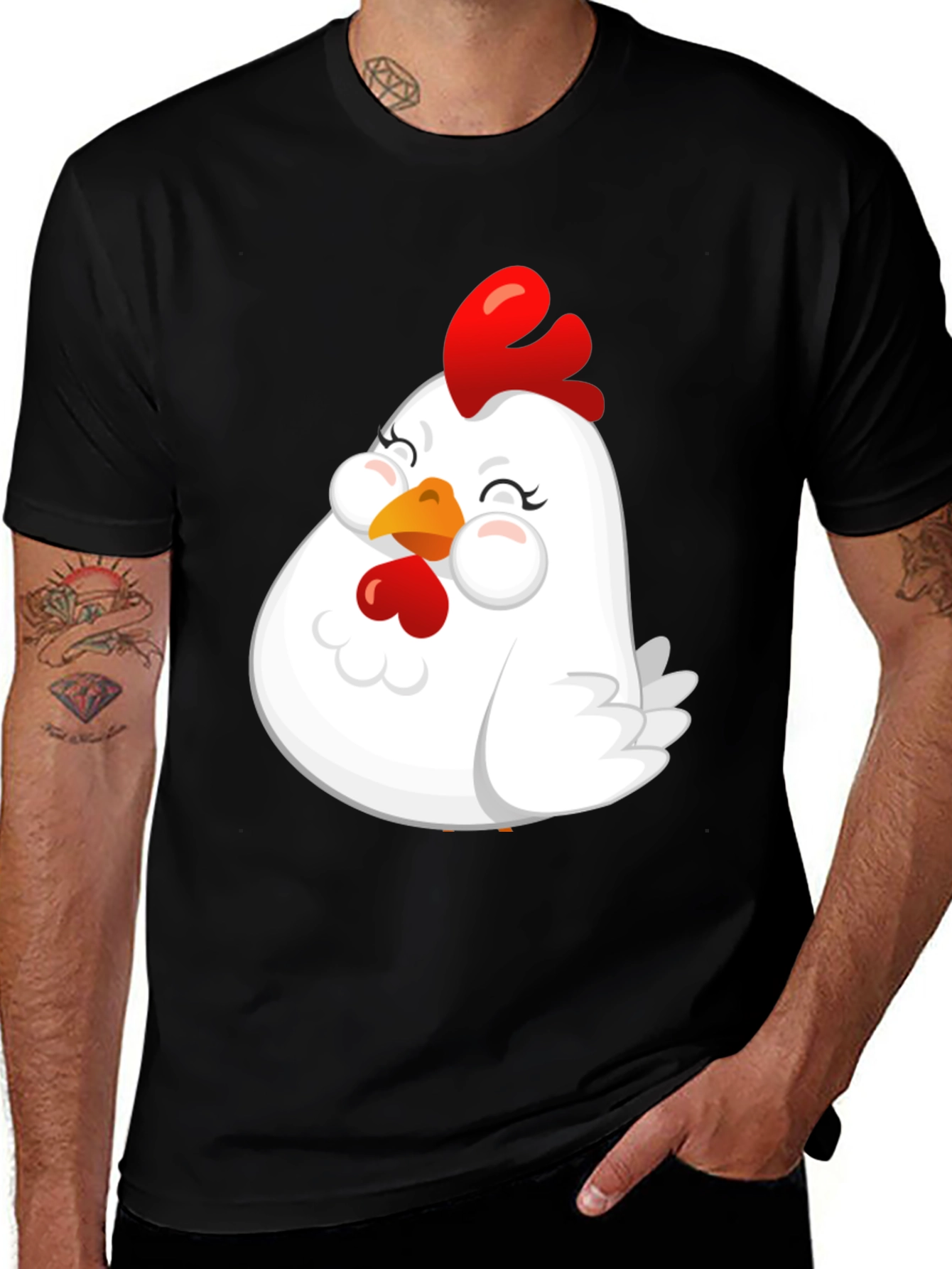 Cute Chicken Graphic T-Shirt - Soft Cotton Blend