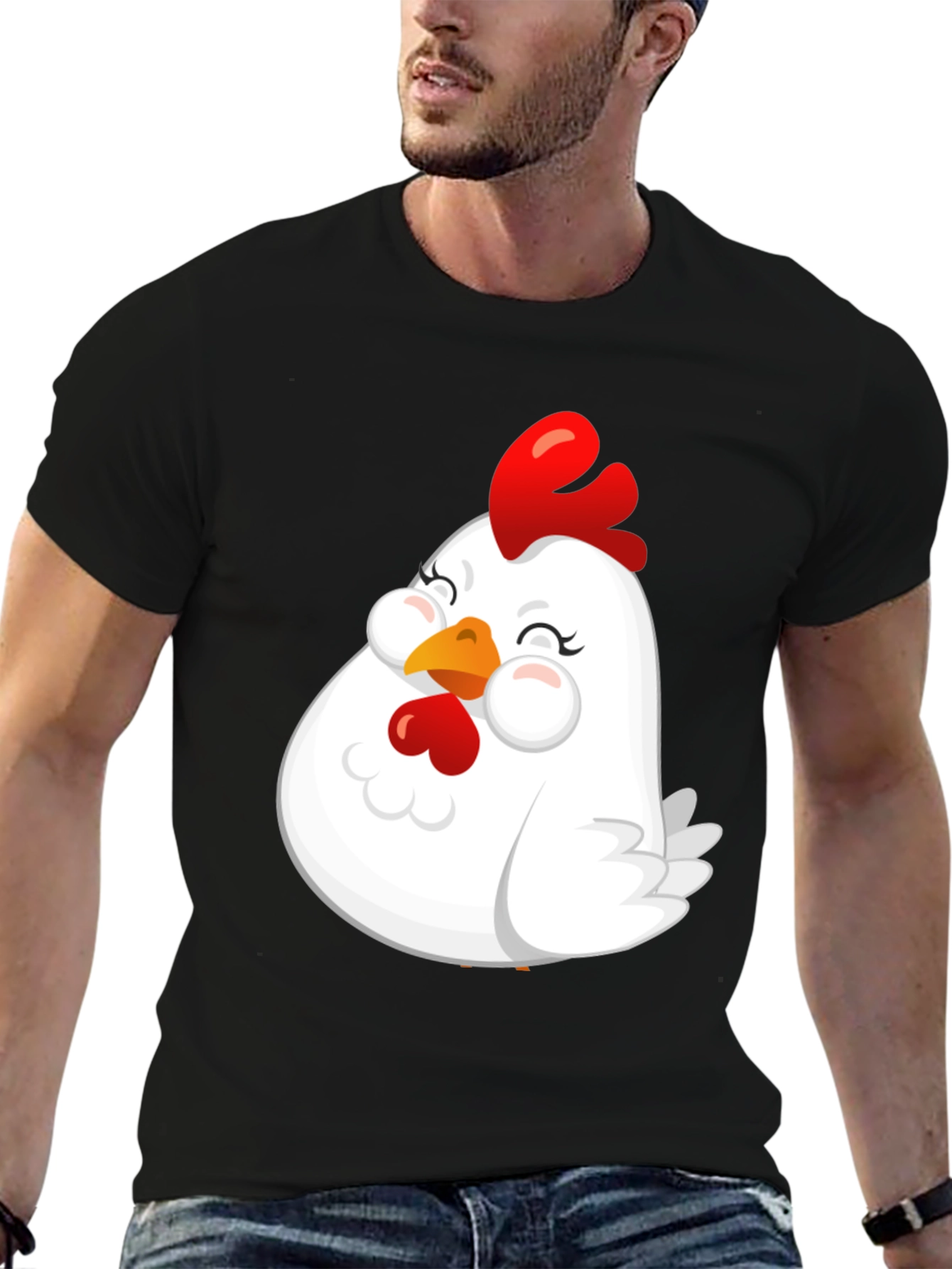 Cute Chicken Graphic T-Shirt - Soft Cotton Blend