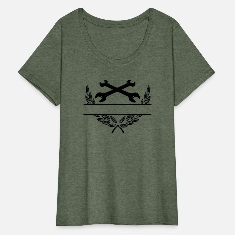Wrenches in laurel wreath