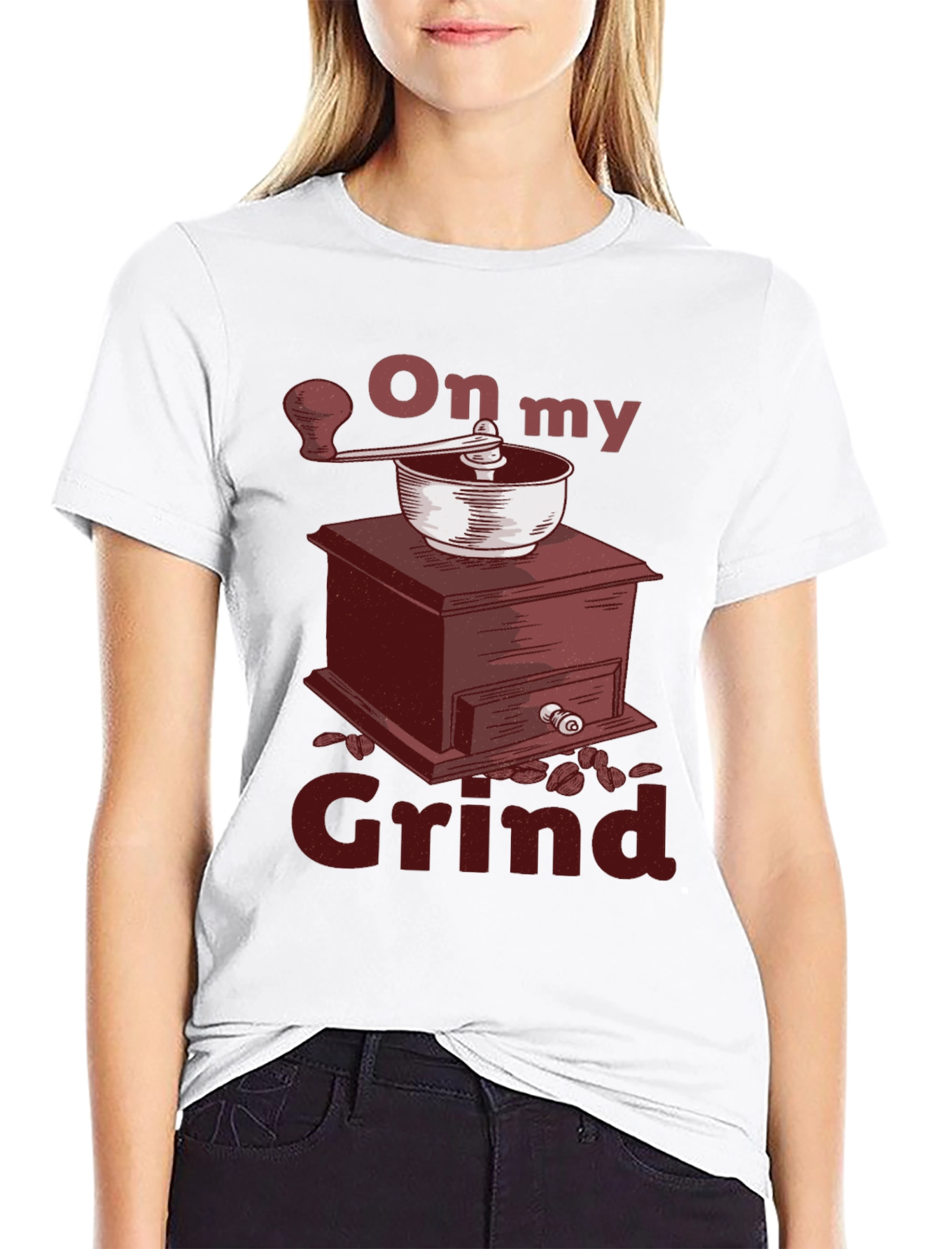 On My Grind T-Shirt - Coffee Grinder Graphic Tee
