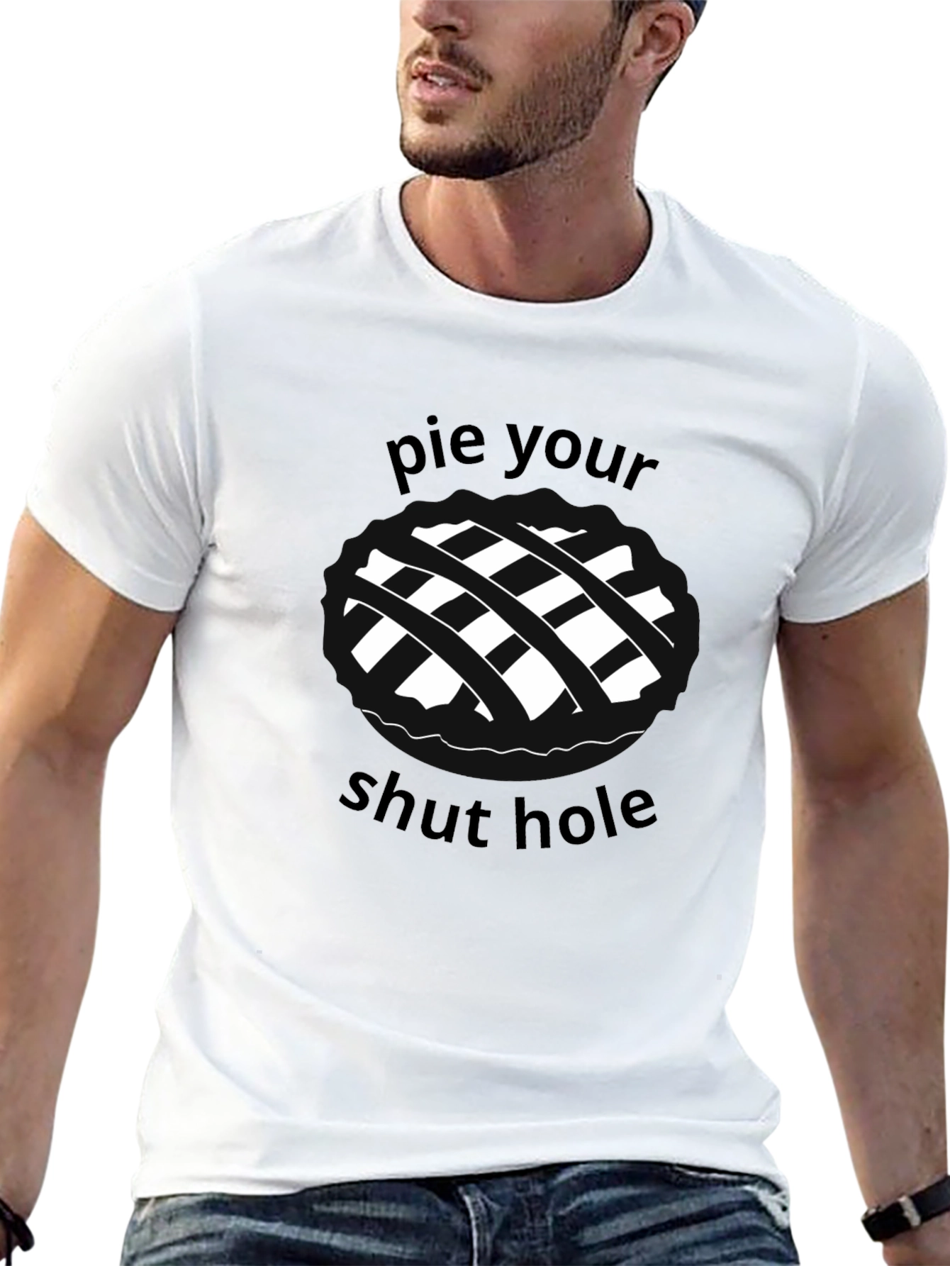 Pie Your Shut Hole Black Graphic Tee