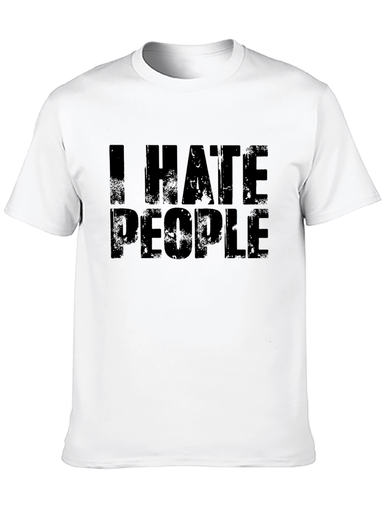 I Hate People Graphic Tee - Black Cotton T-Shirt