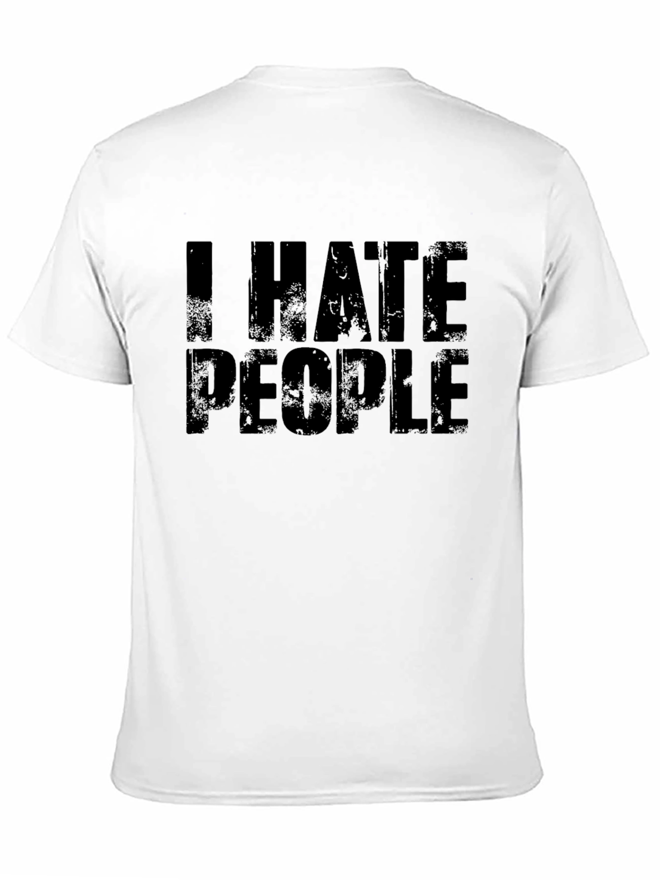 I Hate People Graphic Tee - Black Cotton T-Shirt