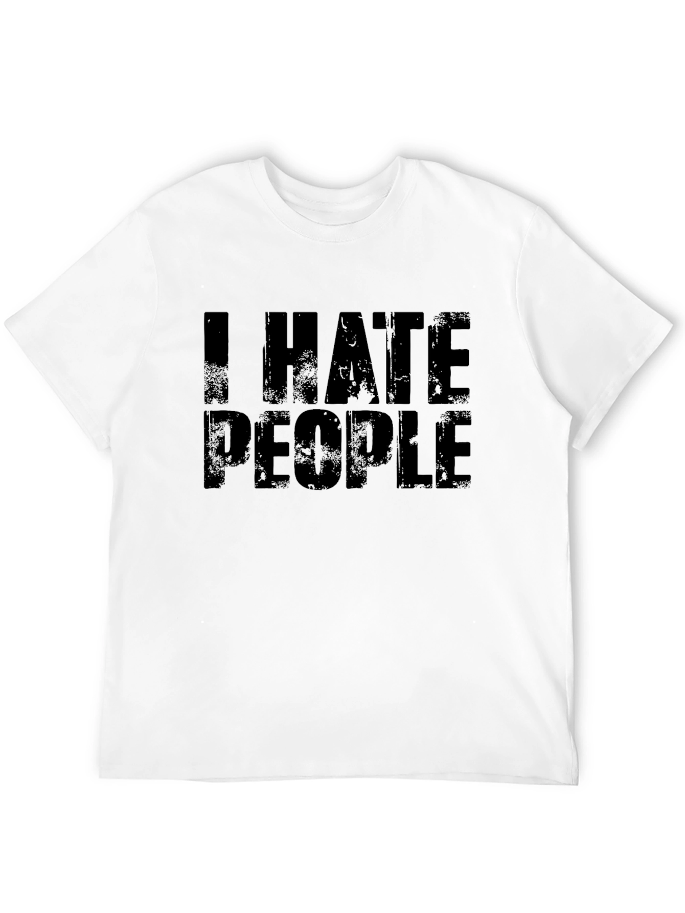 I Hate People Graphic Tee - Black Cotton T-Shirt