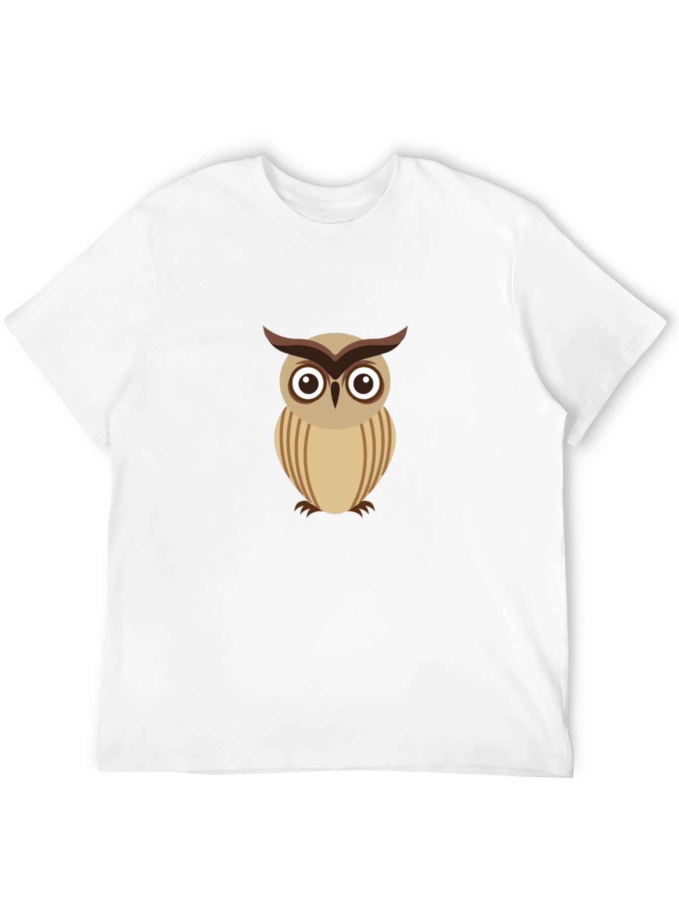 Cool Owl Graphic Tee - Black Cotton Comfort