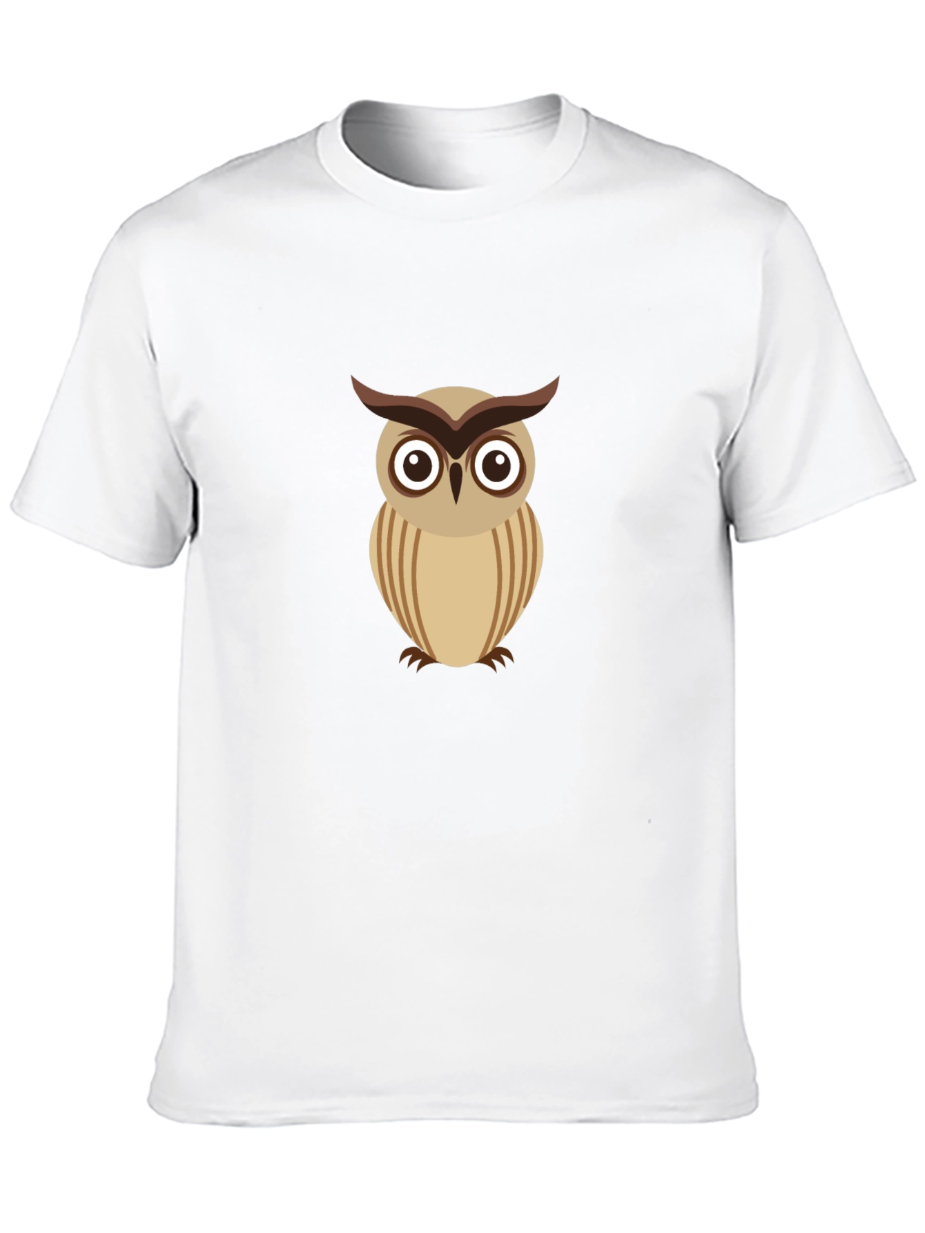 Cool Owl Graphic Tee - Black Cotton Comfort