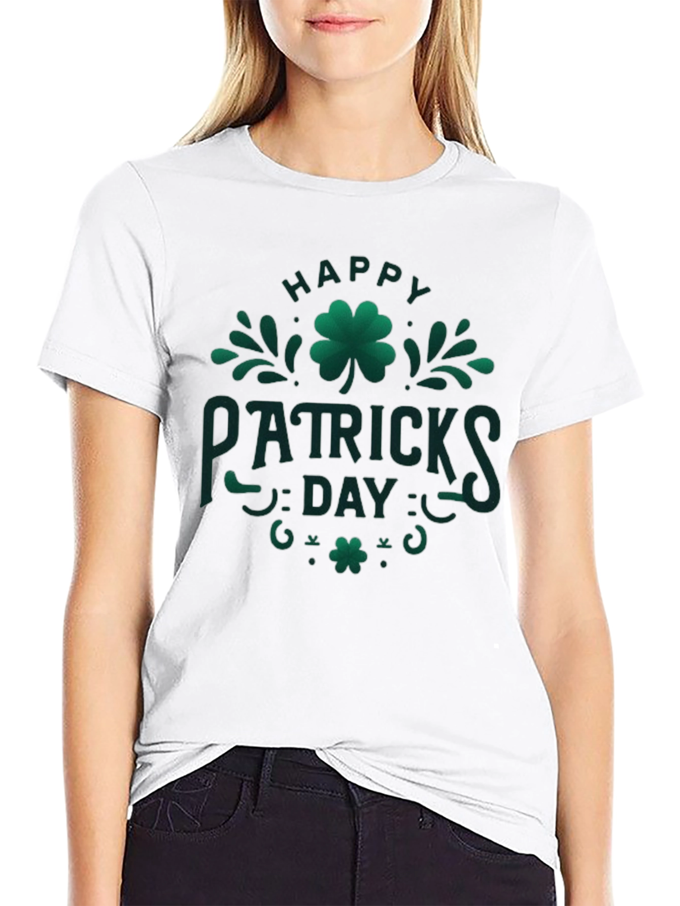 Happy St. Patricks Day Graphic Tee - Black