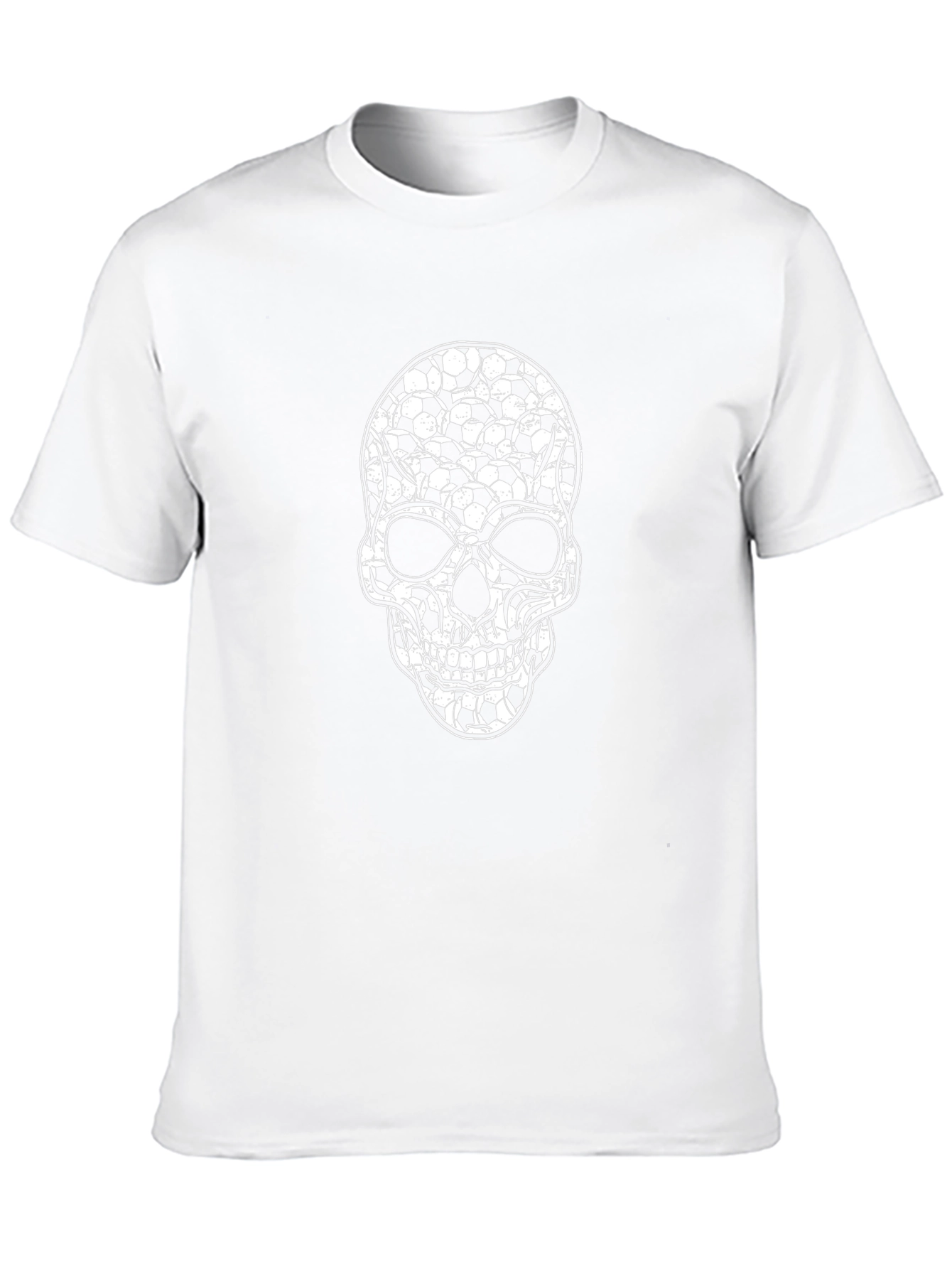 Soccer Ball Skull Graphic T-Shirt - Black