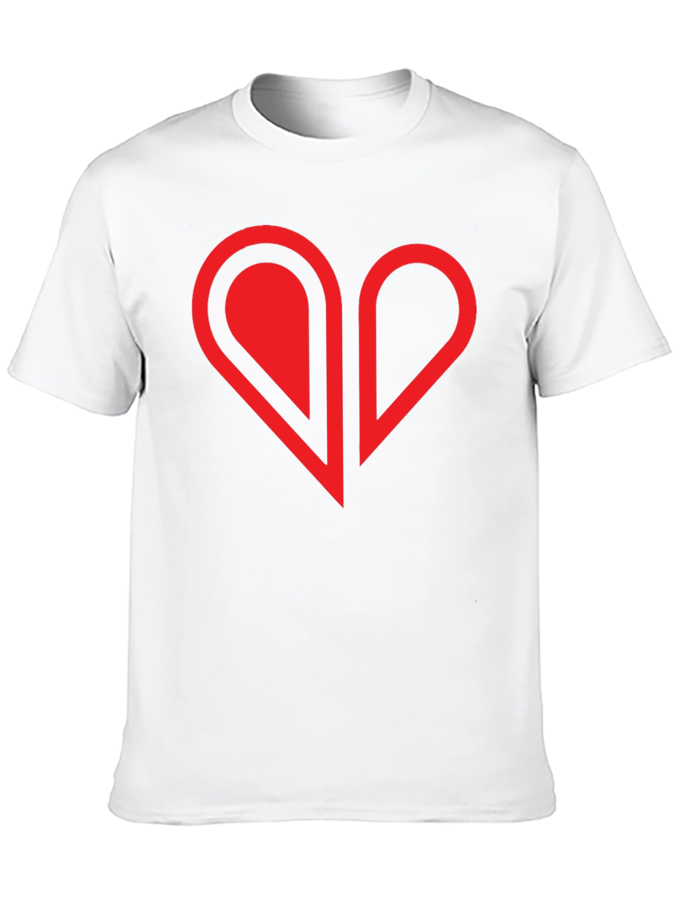 Modern Heart Graphic Tee - Black