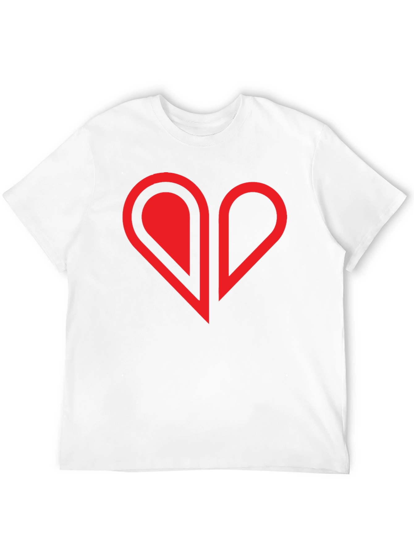 Modern Heart Graphic Tee - Black