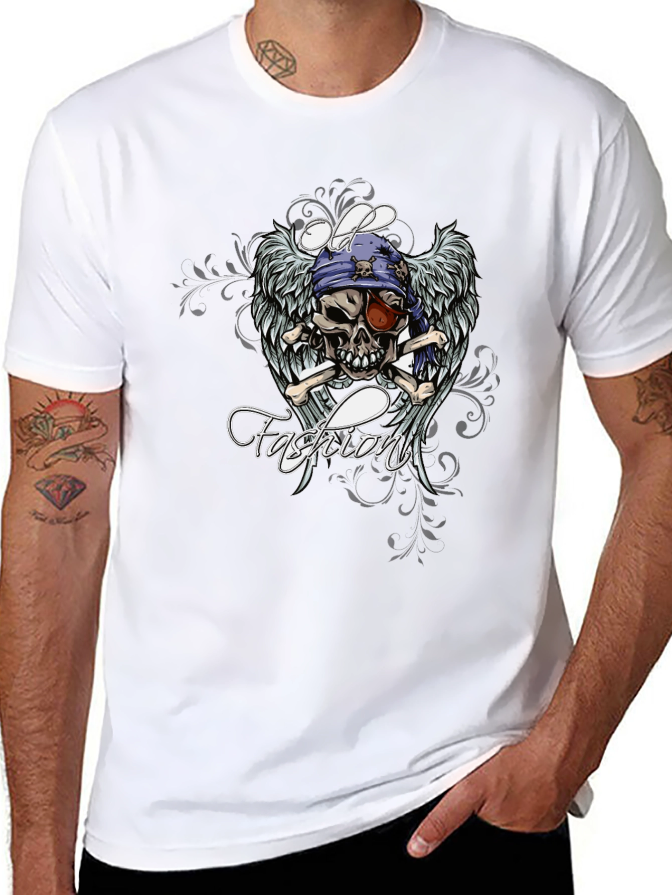 Skull Pirate Graphic Black T-Shirt