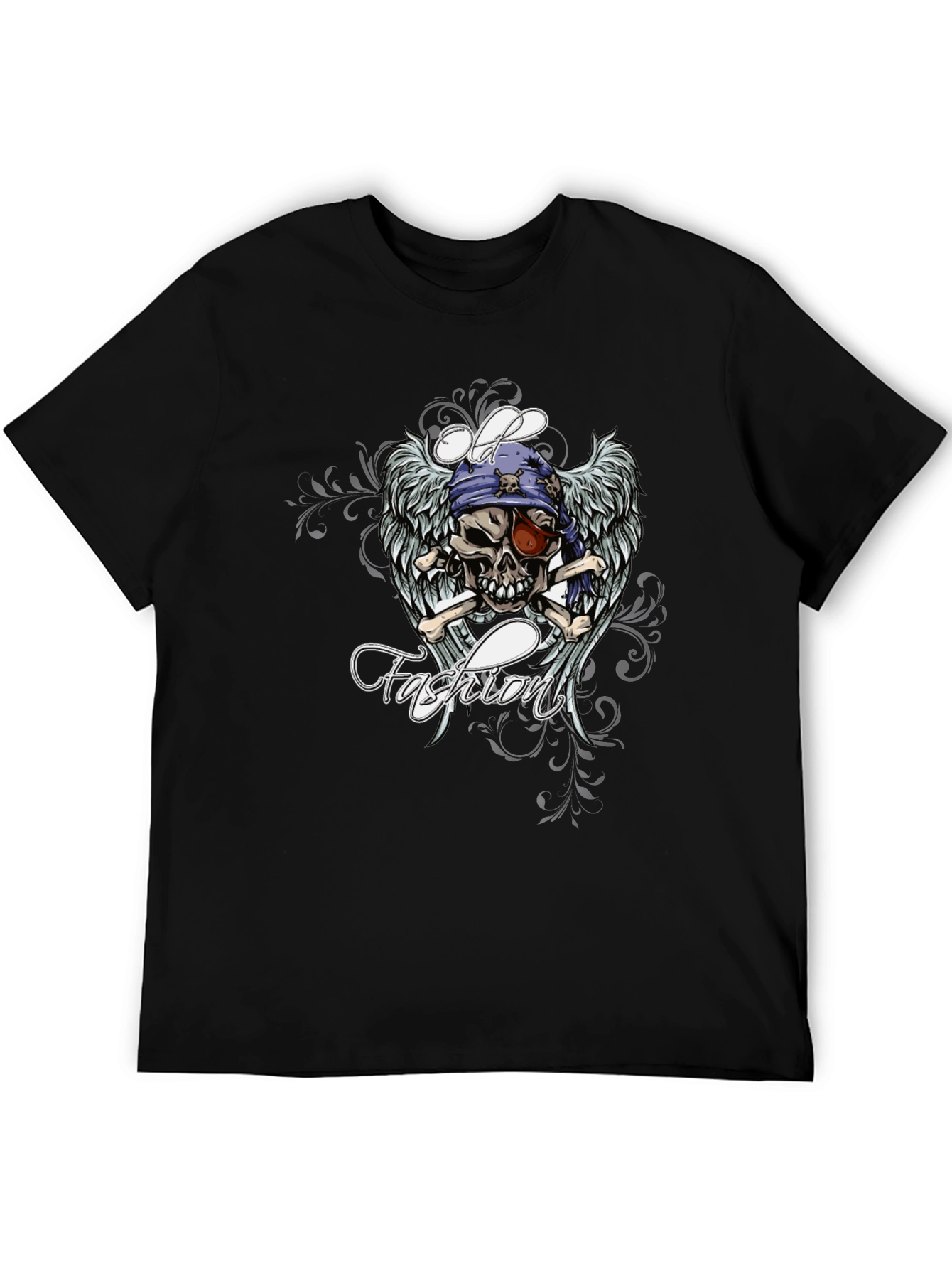 Skull Pirate Graphic Black T-Shirt
