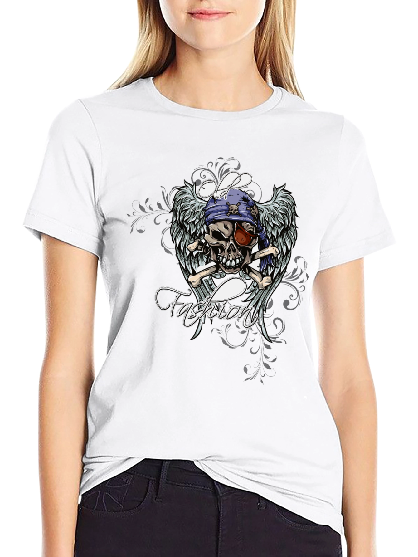 Skull Pirate Graphic Black T-Shirt