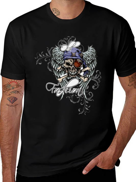 Skull Pirate Graphic Black T-Shirt
