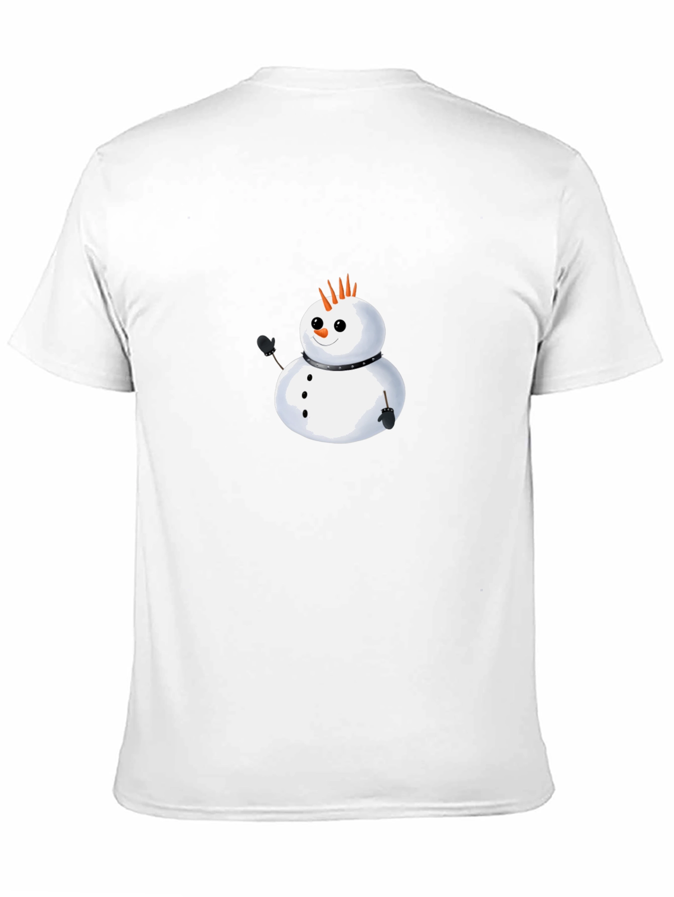 Punk Snowman Black T-Shirt - Unique Holiday Style