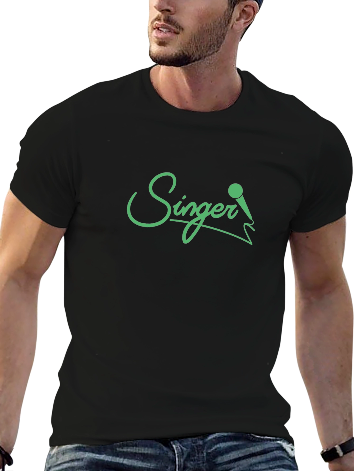 Singer Microphone Graphic T-Shirt - Cool Musician Tee