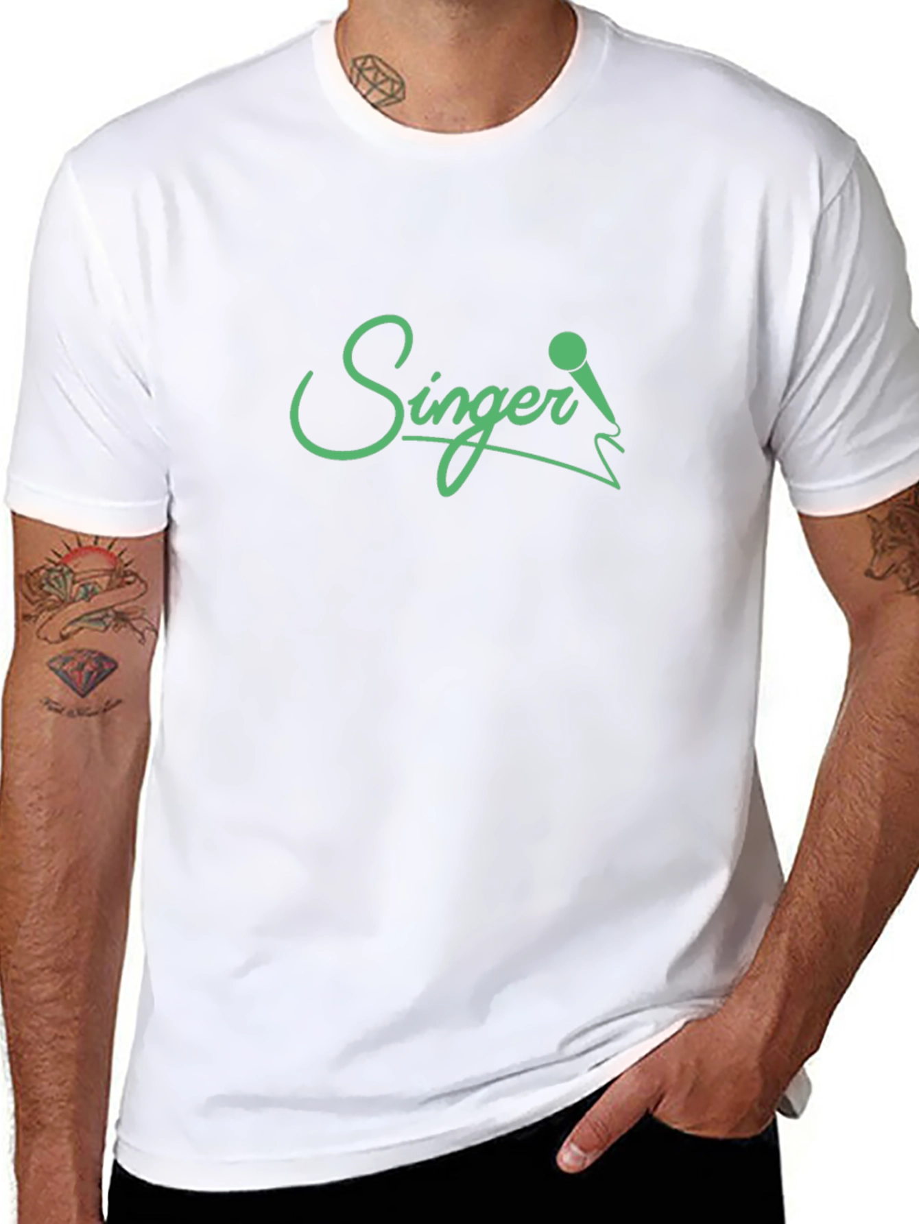 Singer Microphone Graphic T-Shirt - Cool Musician Tee