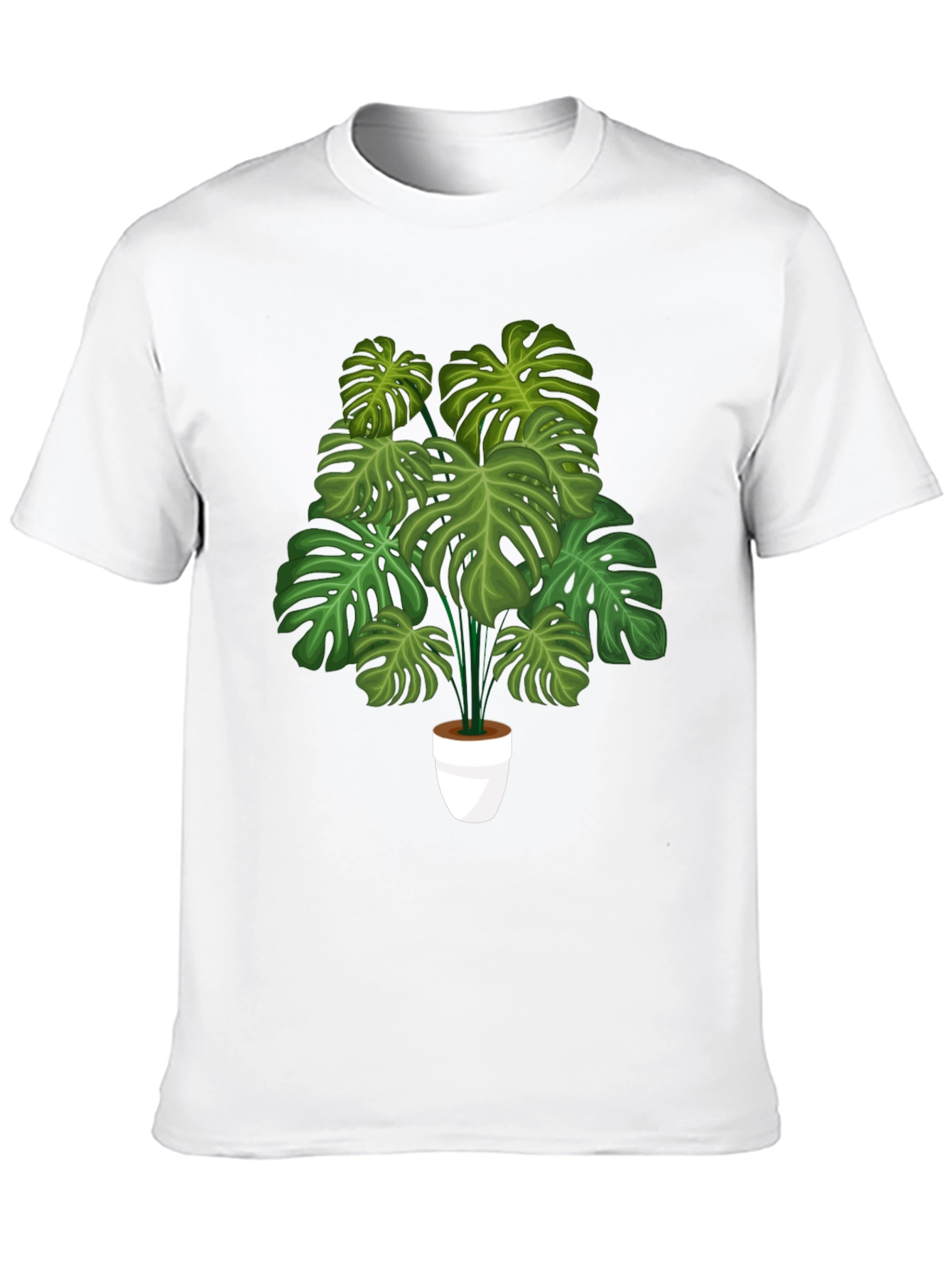 Monstera Plant Graphic Tee - Trendy Botanical Shirt