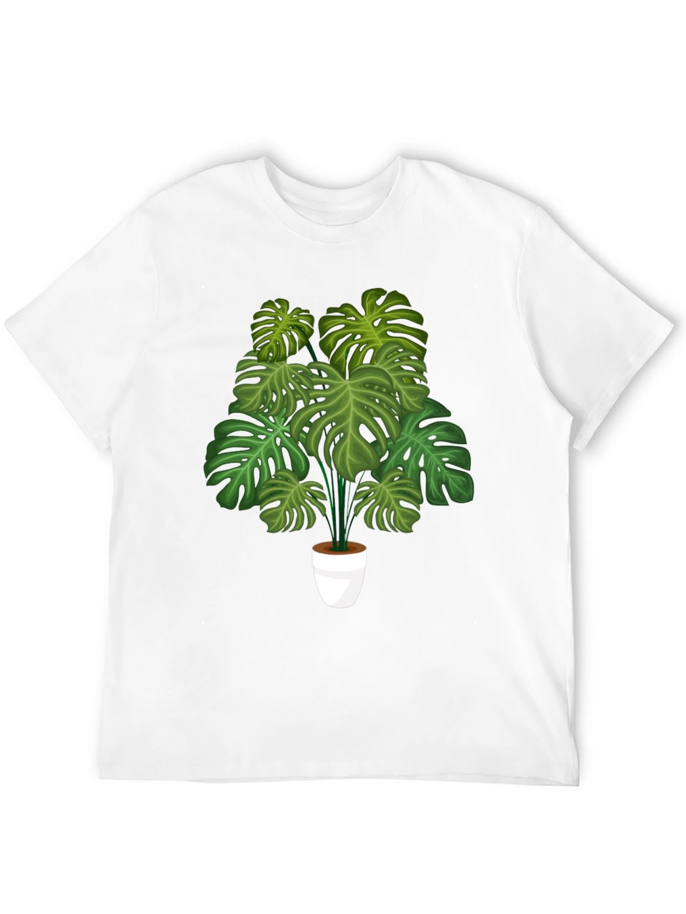 Monstera Plant Graphic Tee - Trendy Botanical Shirt