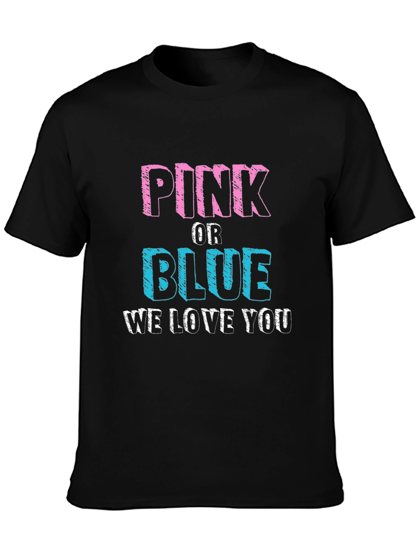 Pink or Blue Baby Gender Reveal T-Shirt