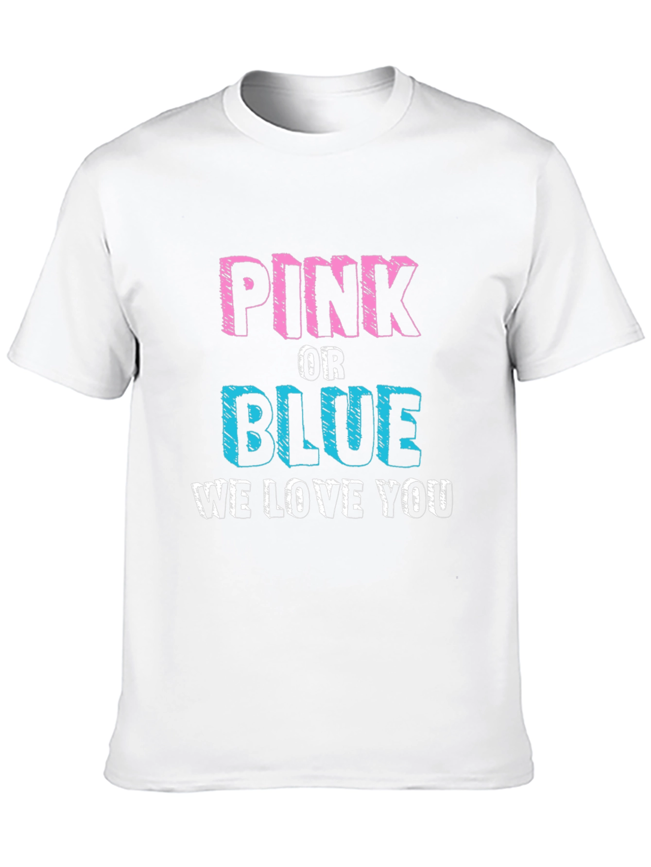 Pink or Blue Baby Gender Reveal T-Shirt