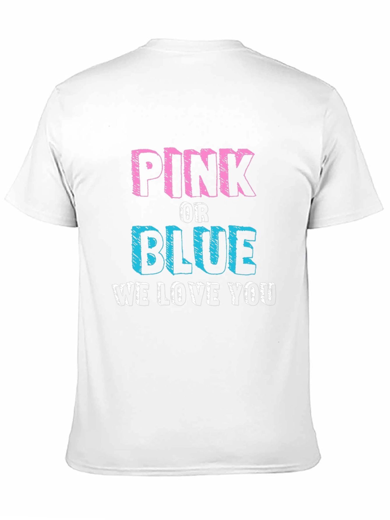 Pink or Blue Baby Gender Reveal T-Shirt