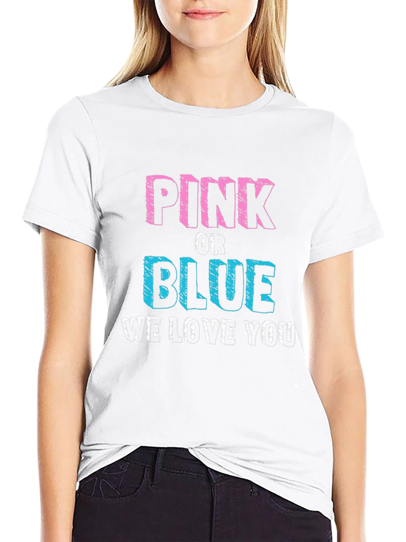 Pink or Blue Baby Gender Reveal T-Shirt