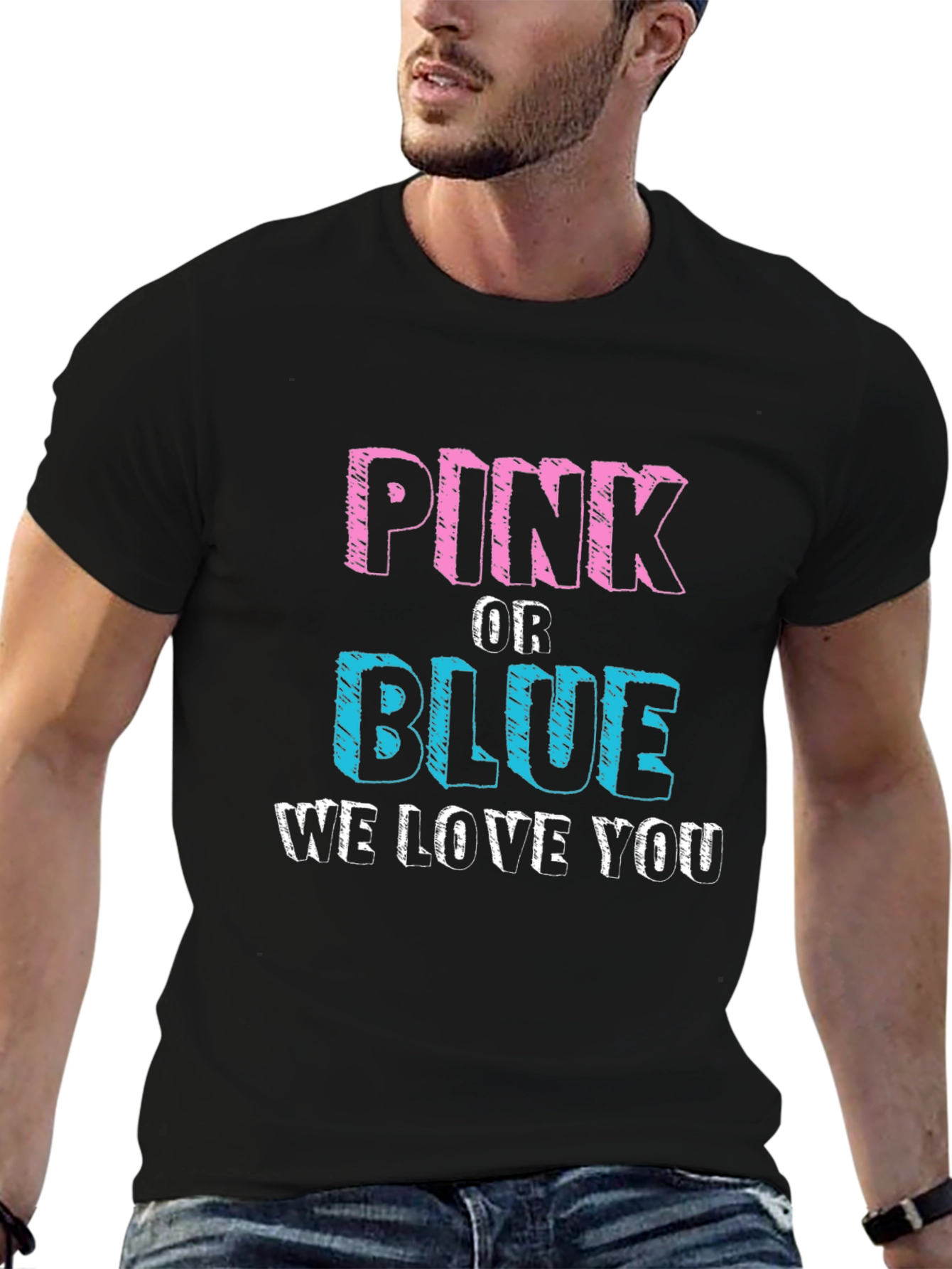 Pink or Blue Baby Gender Reveal T-Shirt
