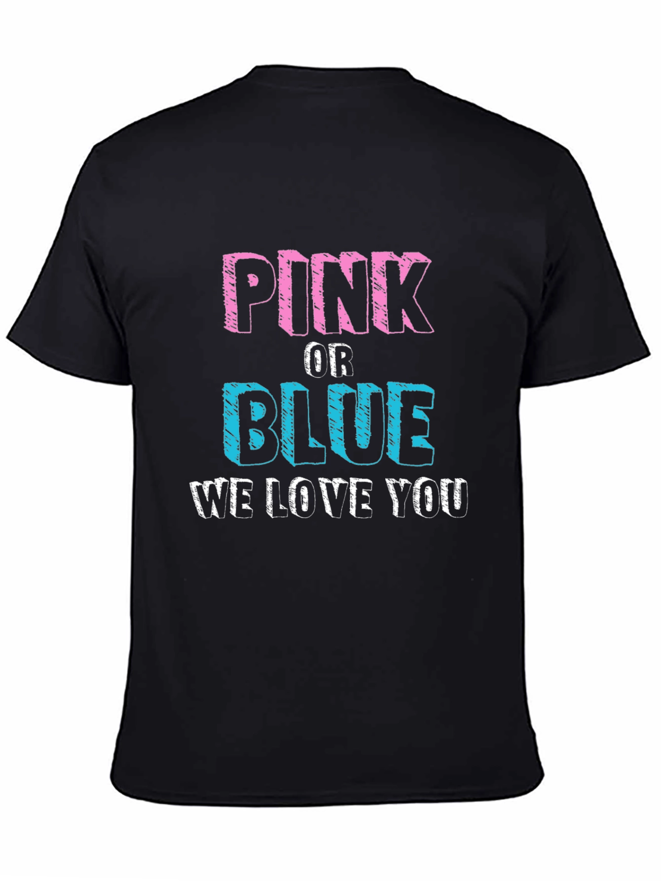 Pink or Blue Baby Gender Reveal T-Shirt