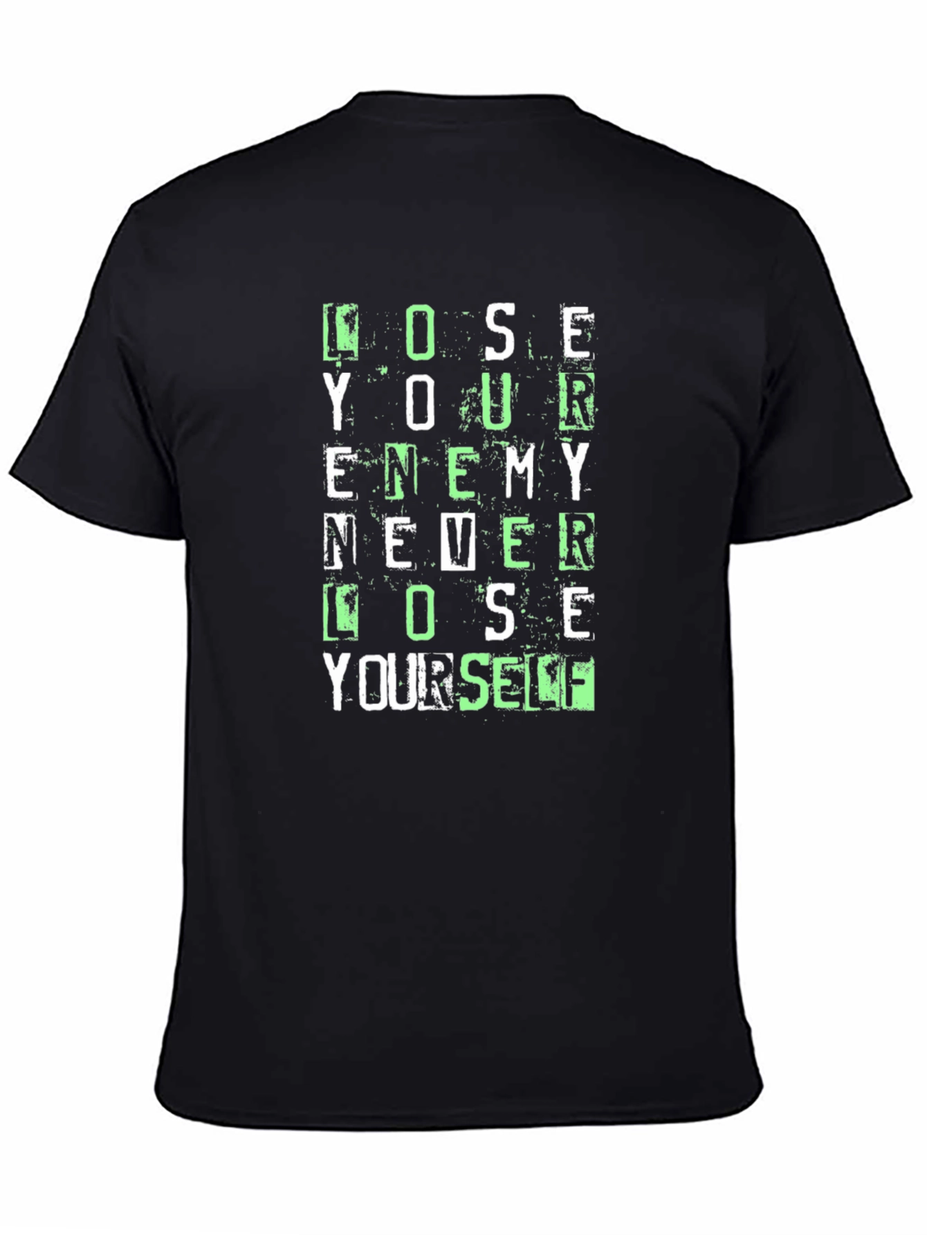 Graphic Print Mens Black T-Shirt